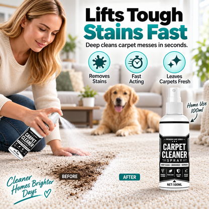 🧴🧽 Deep Cleaning Carpet Spray – Easily Lift Stains & Refresh Carpets! ✨🍀