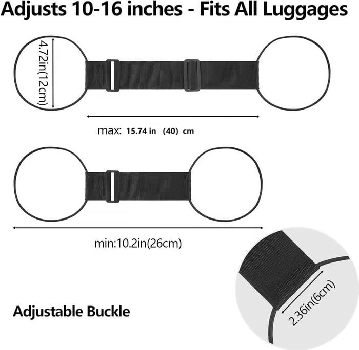💥 4pack Multi Use Strong Adjustable Luggage Connector Straps