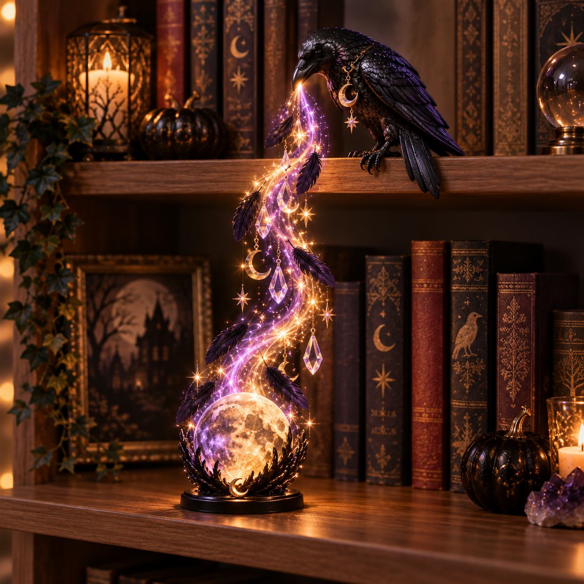 ✨Last Day 49% OFF✨ Halloween Magic Cascade Shelf Light Collection™ – Enchanted Bookcase Decor