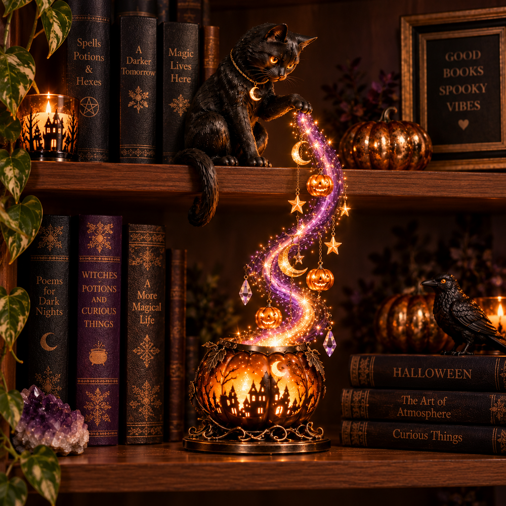 Black Cat Halloween Magic Cascade