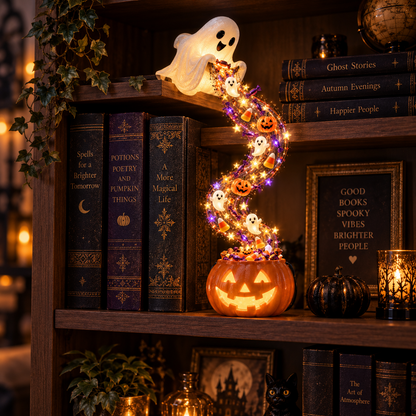✨Last Day 49% OFF✨ Halloween Magic Cascade Shelf Light Collection™ – Enchanted Bookcase Decor