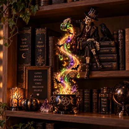 ✨Last Day 49% OFF✨ Halloween Magic Cascade Shelf Light Collection™ – Enchanted Bookcase Decor