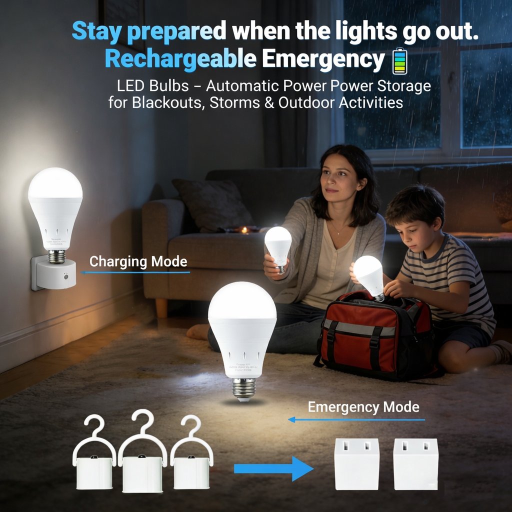 Rechargeable Emergency Light Bulbs 💡