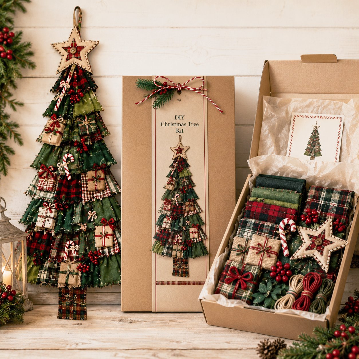 ⏳ Last Day 49% OFF – 🎄Beginner-Friendly DIY Oversized Patchwork Christmas Tree Door Hanging Kit | Complete Kit with All Tools & Step-by-Step Guide Included 💕
