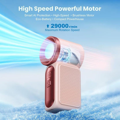 🥳2026 HOT SALE🥳💞50K+ SOLD!💨❄️ ! Turbo Handheld Fan – 16900 RPM, 6 speeds, LED display. 3000mAh battery, 10.7hrs cooling. Pocket‐sized power! 🌬️✨