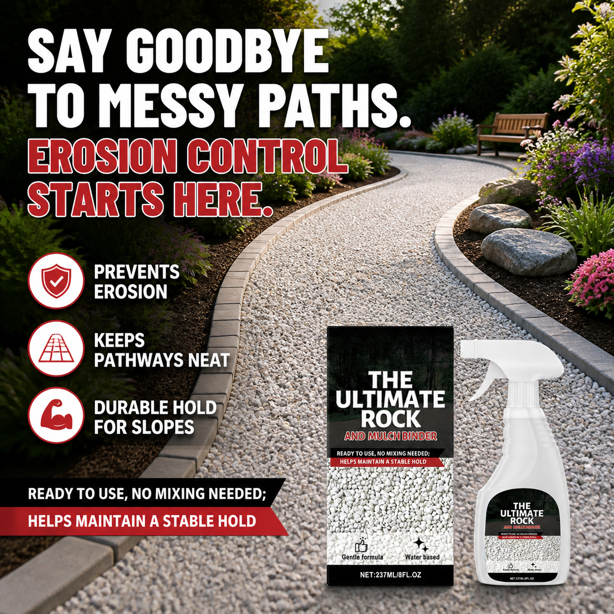 🌿 Outdoor Rock Stabilizer Spray Binder
