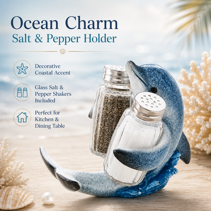 ⚡Hot Sales 49% OFF🔥-Coastal Animal Salt & Pepper Shaker Holder Set