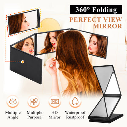 💥360° Folding Self Haircut & Makeup Mirror -  Head Back View Available