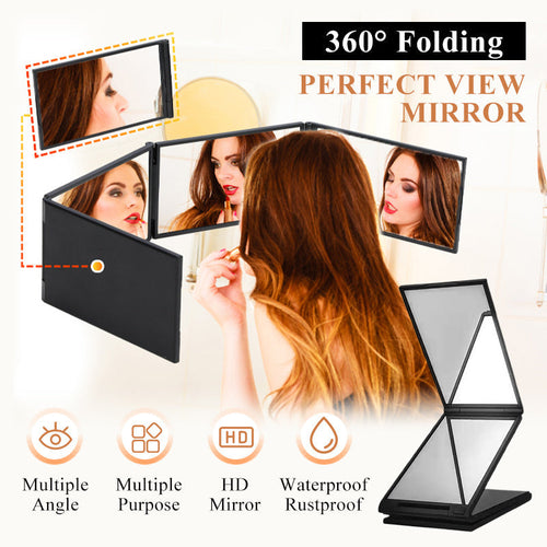💥360° Folding Self Haircut & Makeup Mirror -  Head Back View Available