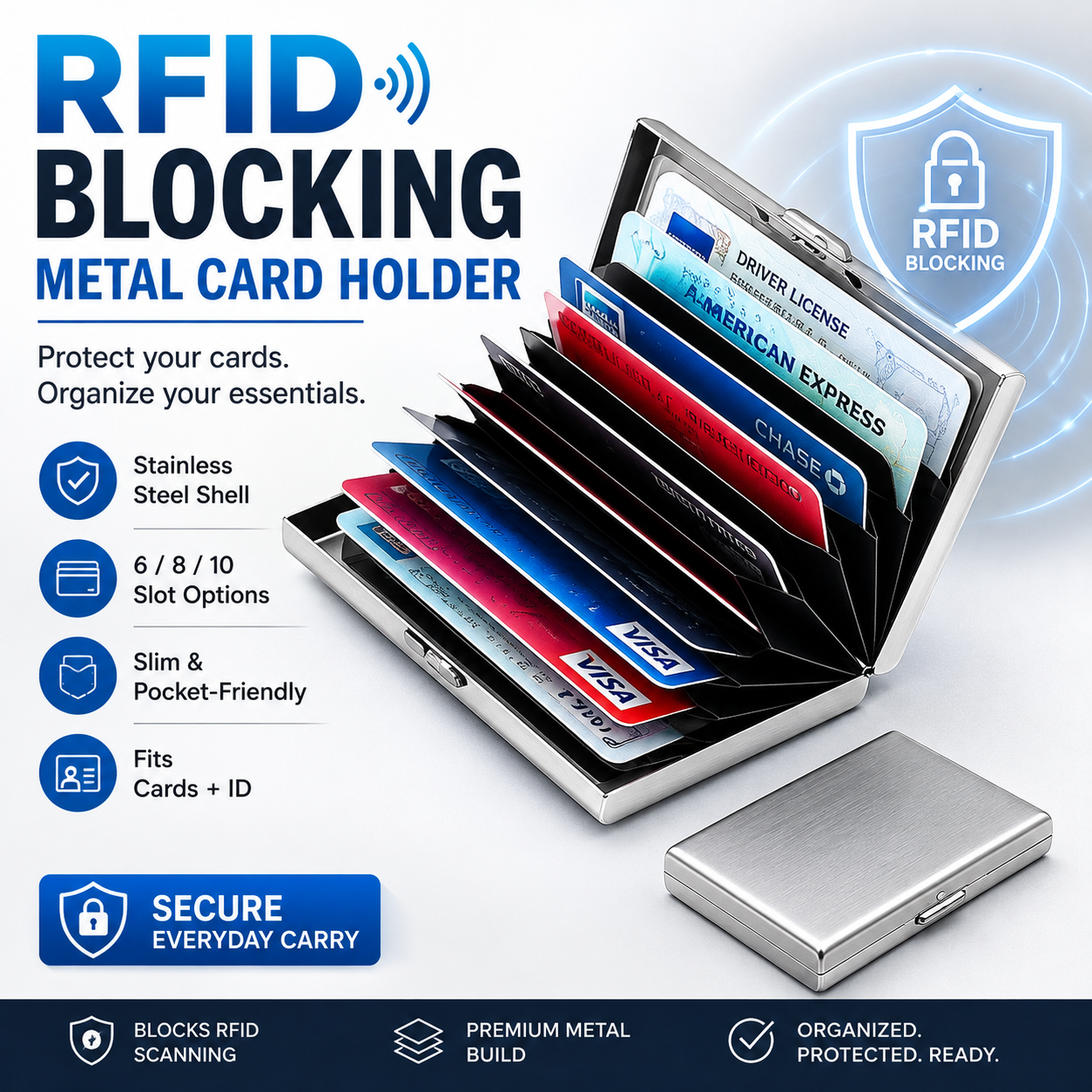 Tyiipro™ RFID Blocking Metal Card Holder