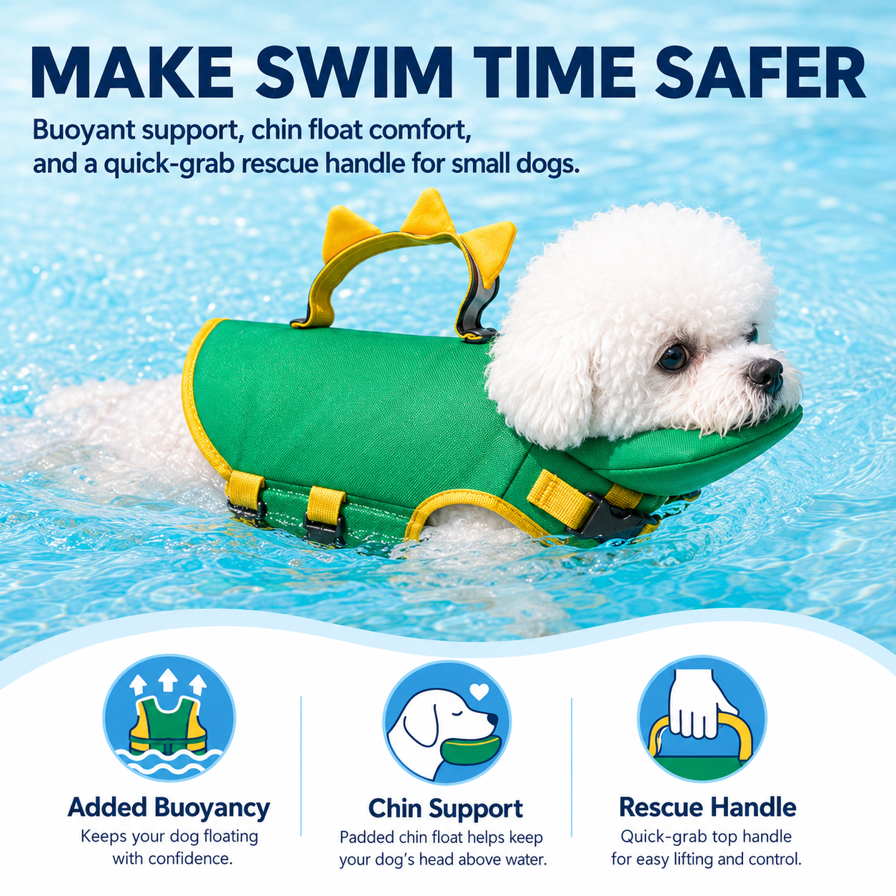 Premium Dog Life Vest for Swimming & Boating🛒