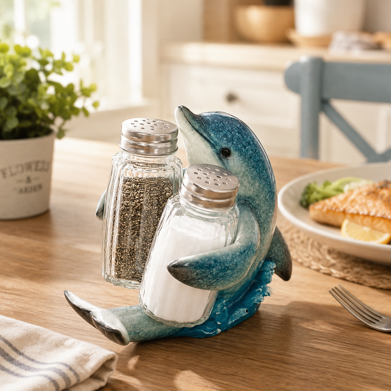 ⚡Hot Sales 49% OFF🔥-Coastal Animal Salt & Pepper Shaker Holder Set