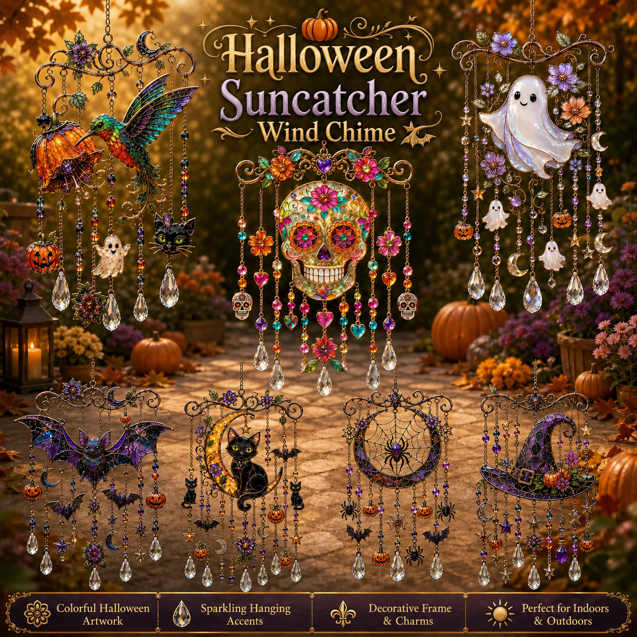 🔥Hot Sale 49% OFF🎃Halloween Suncatcher Wind Chime