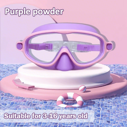 🏊‍♀️Summer is coming🏊‍♀️-HD children's large frame waterproof and anti-fog swimming goggles