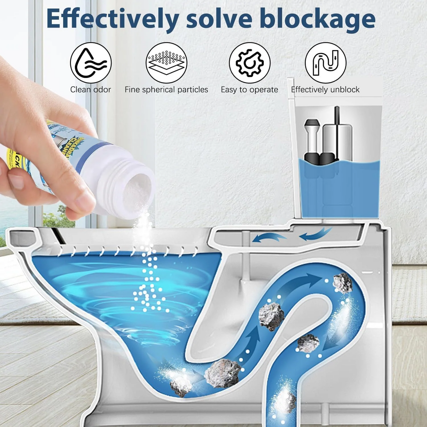 ✨LAST DAY 50% off✨ Powerful Sink Drain Cleaner - All-Purpose Pipe Dredging Powder for Home