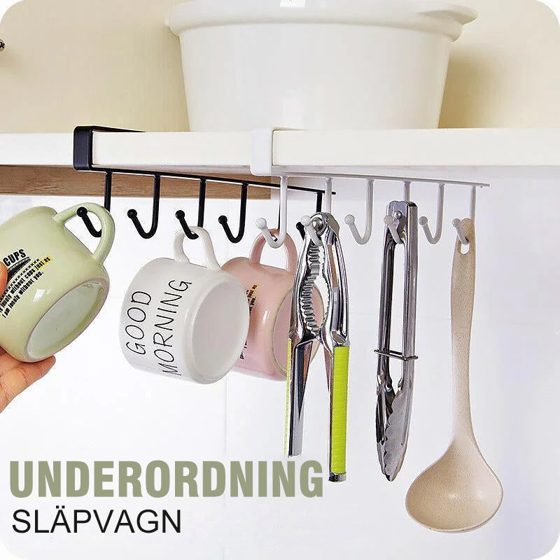🔥 2PCS Under Shelf Hanger with 6 Hooks🏠