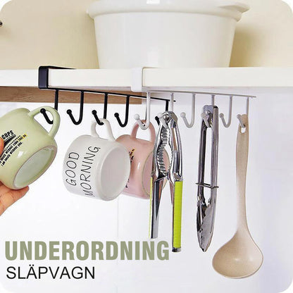 🔥 2PCS Under Shelf Hanger with 6 Hooks🏠