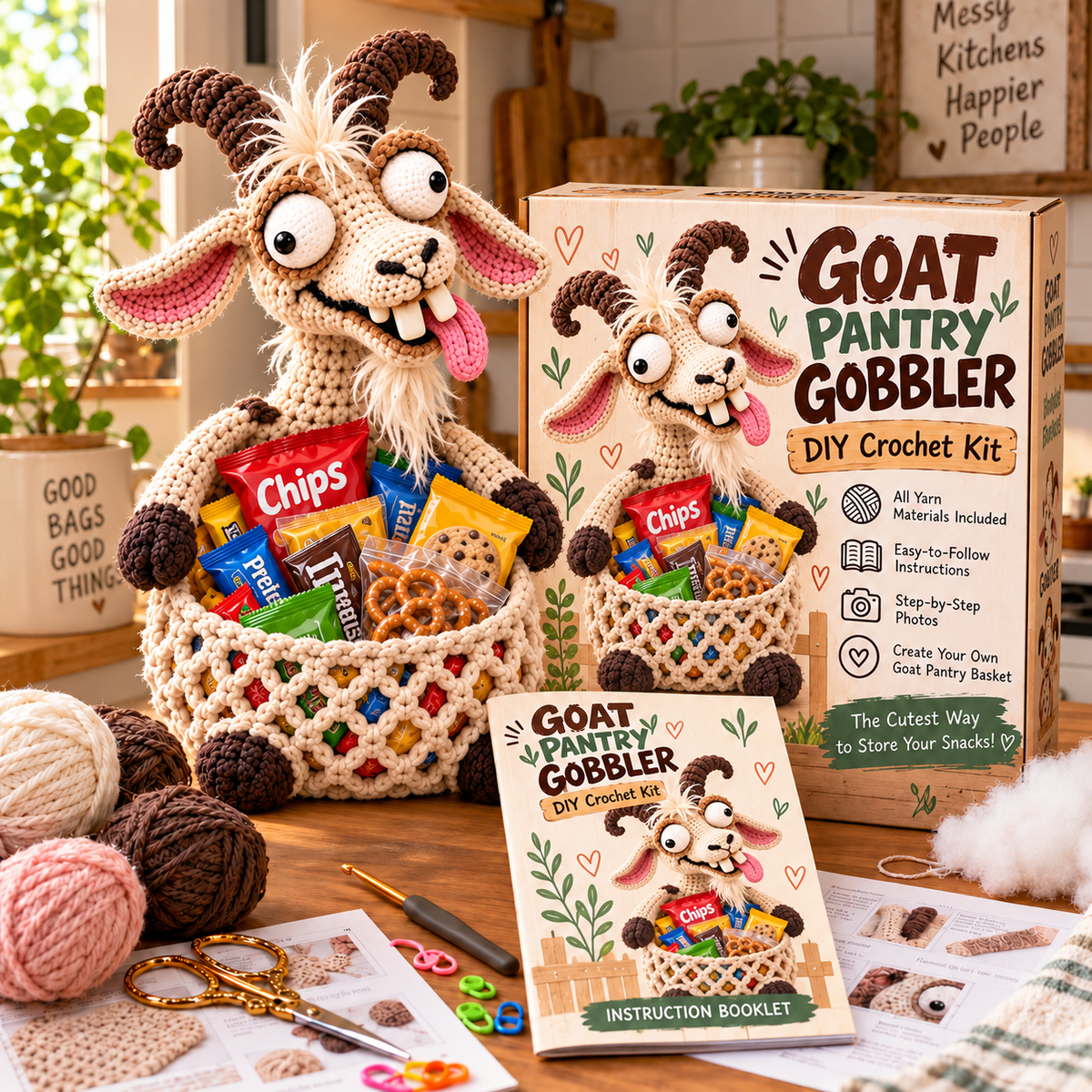 😂 Snack Attack Squad™ – DIY Crochet Funny Animal Snack Basket Collection