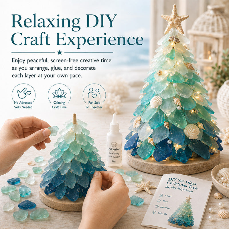 🌊✨ DIY 3D Sea Glass Art Kit – Coastal & Christmas Collection