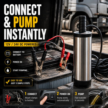 🔥Father's Day Sale 49% OFF🚜 DC 12V Portable Submersible Fuel Transfer Pump