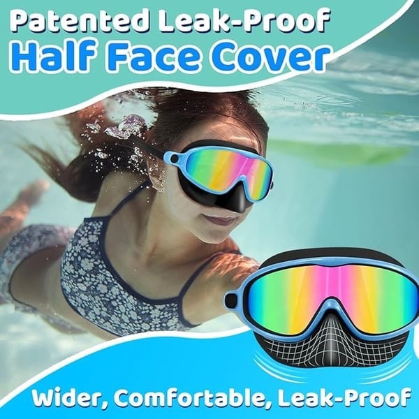 🏊‍♀️Summer is coming🏊‍♀️-HD children's large frame waterproof and anti-fog swimming goggles