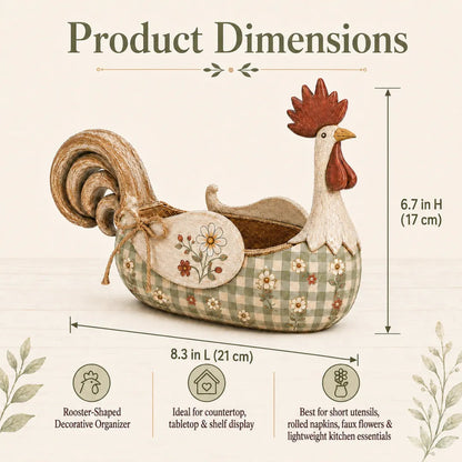 🔥Vintage Farmhouse Rooster Utensil Holder