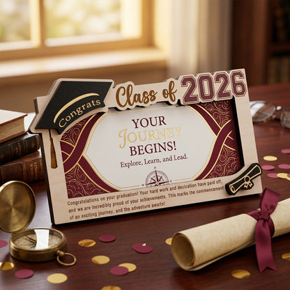 🎓Class of 2026 Graduation Wooden Money Holder for Cash & Gift Cards 🎁