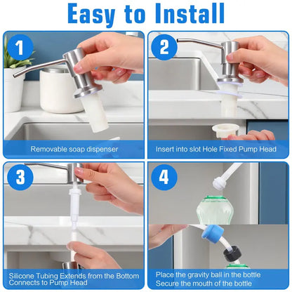 🔥 FLASH SALE: 46% OFF - 💦Dish Soap Dispenser for Kitchen Sink