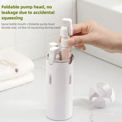💖Hot 48% OFF🌹4-in-1 Portable Cosmetic & Shampoo Dispenser – Compact Travel Storage Bottle✈️