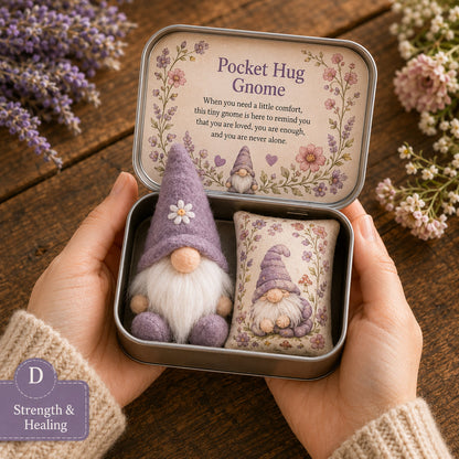 🔥Last Day Buy 3 Get 1 Free - Pocket Hug Gnome Comfort Gift Tin – Mini Emotional Support Keepsake
