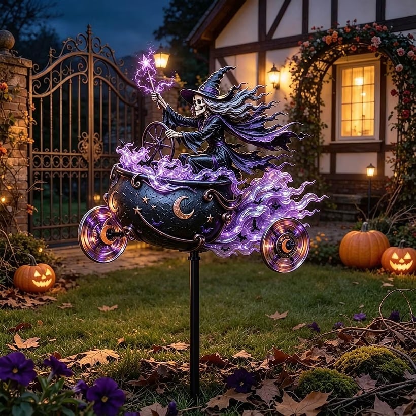 🔥HALLOWEEN MOTORCYCLE-THEMED GARDEN WINDMILL