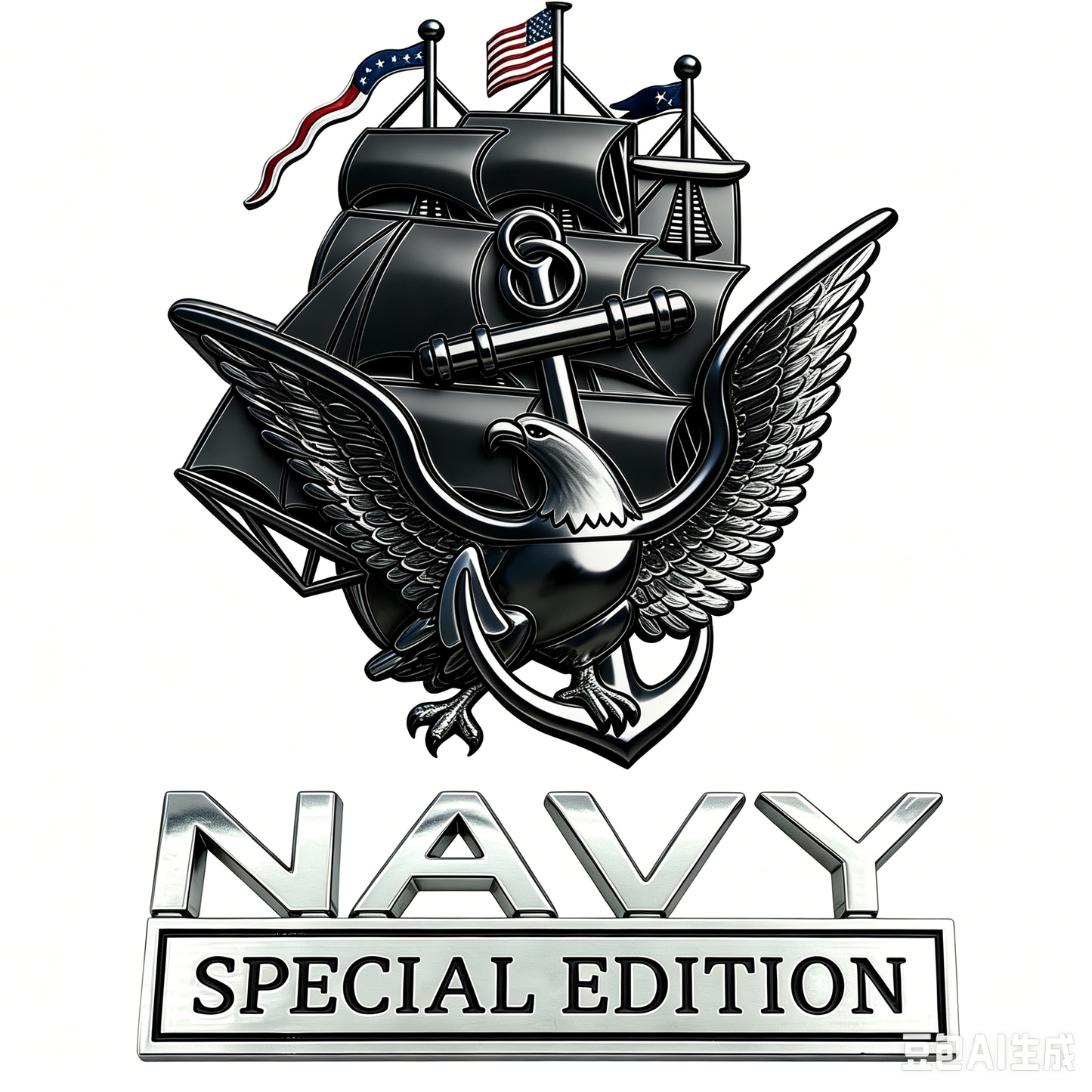 🔥 Father’s Day Sale -🎁U.S. Navy Special Edition Metal Vehicle Badge