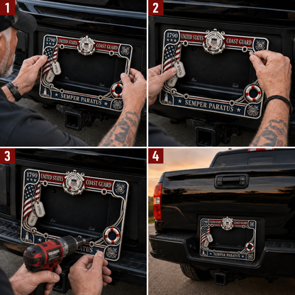 🔥 Last Day 49% OFF - U.S. Coast Guard “Semper Paratus” License Plate Frame ⚓