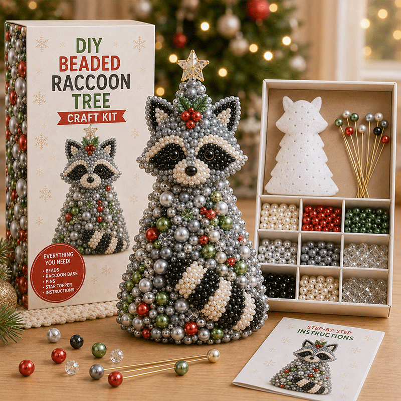 🐾 Animal-Themed Beaded Christmas Tree DIY Kit