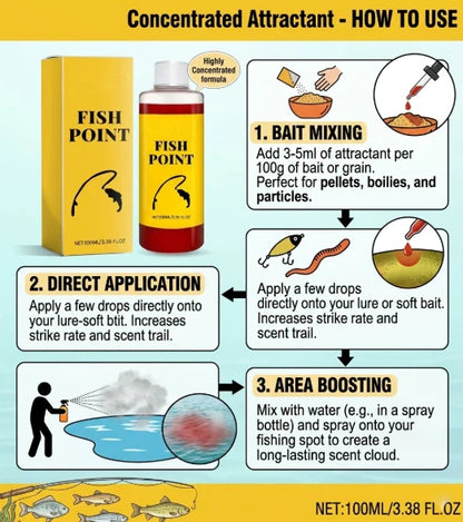 Concentrated Fish Attractant Liquid – Fast-Acting Red Worm Bait Additive for Freshwater Fishing, Enhances Scent & Improves Bite Response (100ml)