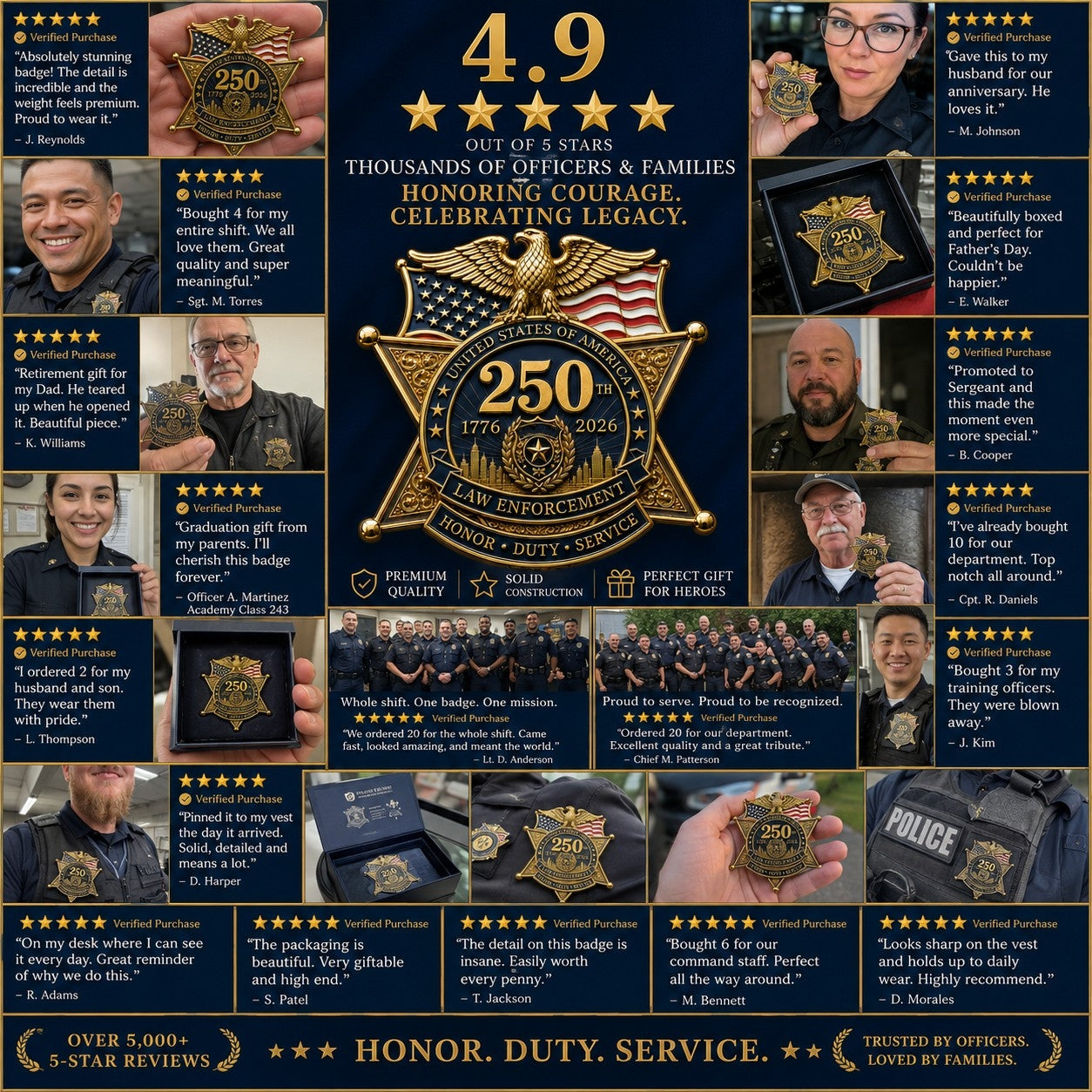 🔥49% OFF – America 250 Law Enforcement Tribute Brooch 🇺🇸