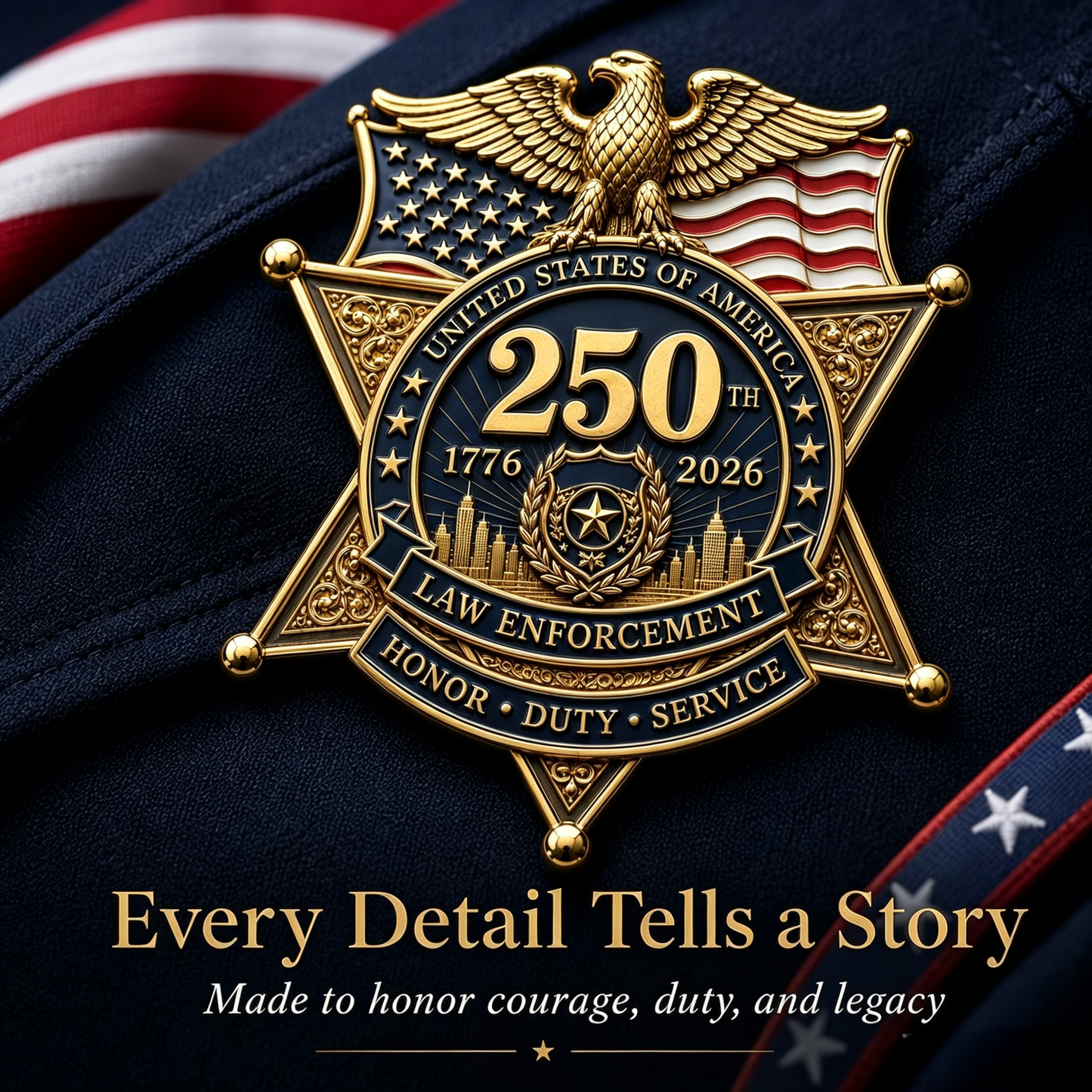🔥49% OFF – America 250 Law Enforcement Tribute Brooch 🇺🇸