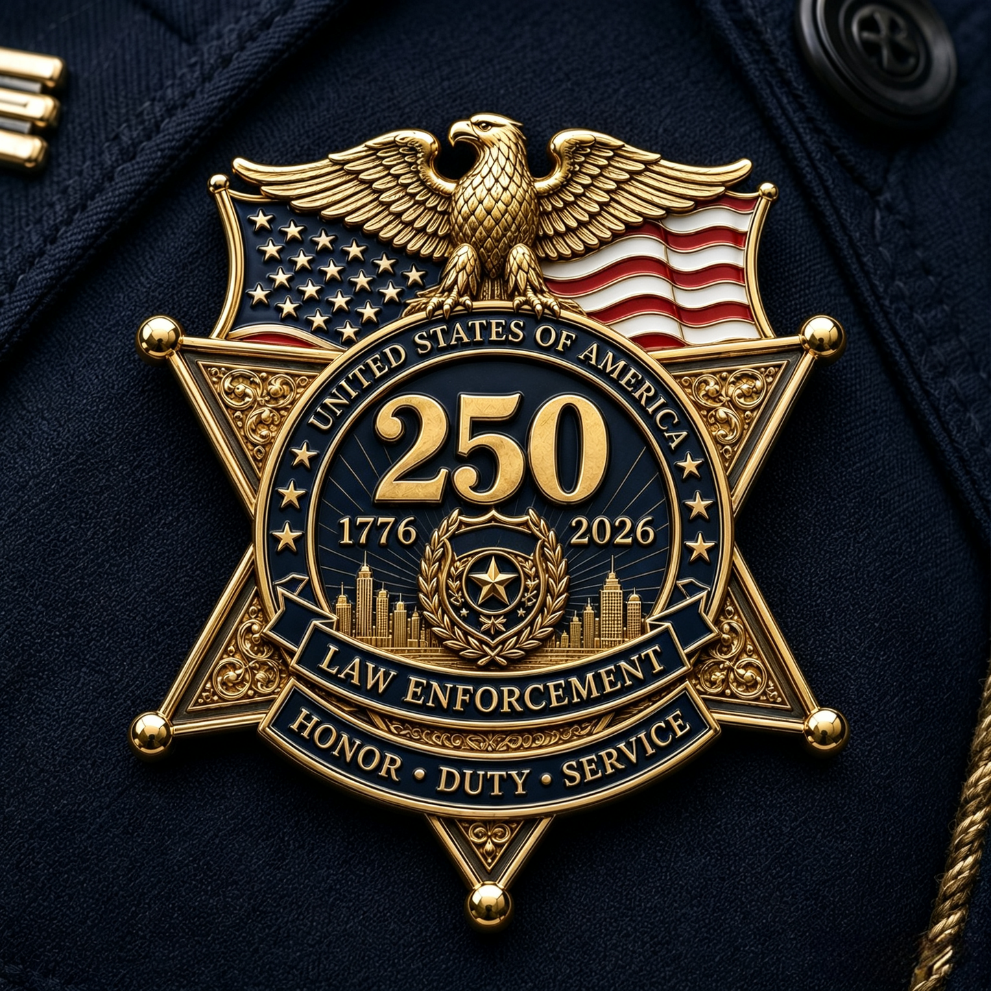 🔥49% OFF – America 250 Law Enforcement Tribute Brooch 🇺🇸