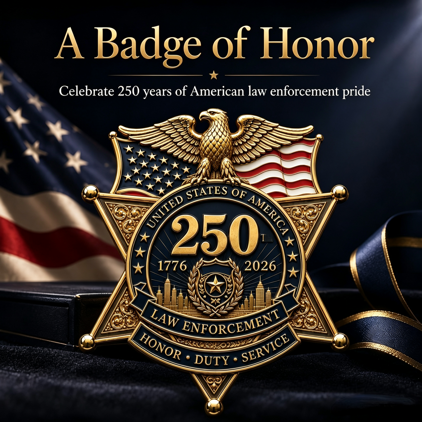 🔥49% OFF – America 250 Law Enforcement Tribute Brooch 🇺🇸