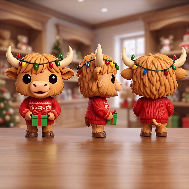 🐮 Highland Cow Advent Calendar 2027 | Cute 3D Highland Cow Mini Figurines Advent Box