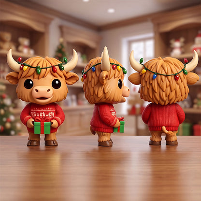 🐮 Highland Cow Advent Calendar 2027 | Cute 3D Highland Cow Mini Figurines Advent Box