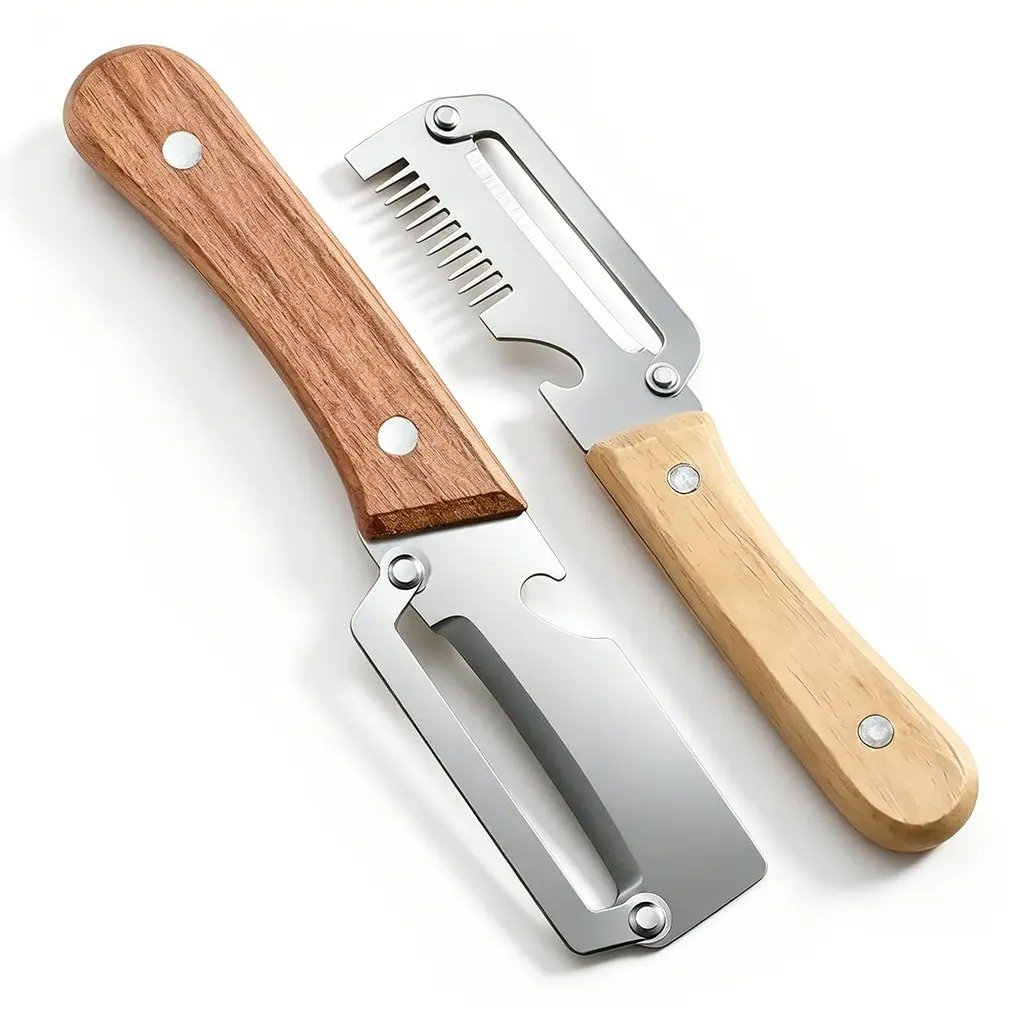 ✨Stainless Peeler, High-Grade Durability,Clean, Precision Peeling + Bottle Opener