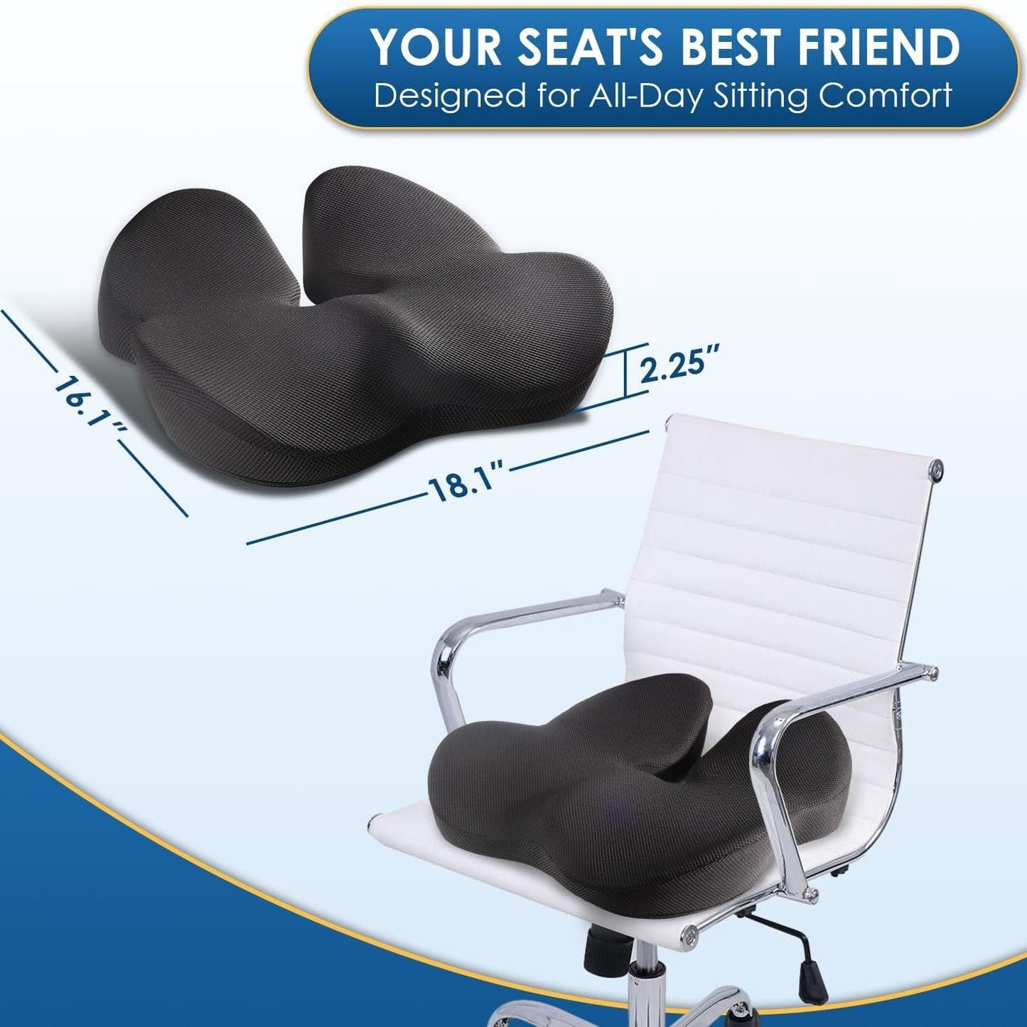 🎁Ergonomic Memory Foam Seat Cushion