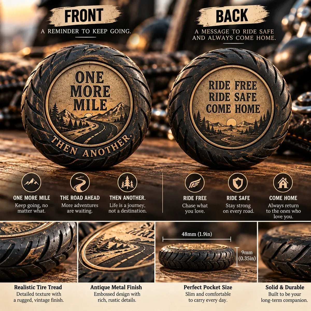 🔥Buy 3 Get 1 Free - 🏍️One More Mile™ Pocket Hug for Riders