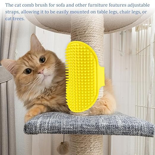 🔥4-in-1 Silicone Cat Brush Set, Scratcher Massager Deshedding Bath Tool for Cats & Dogs