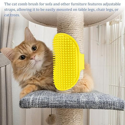 🔥4-in-1 Silicone Cat Brush Set, Scratcher Massager Deshedding Bath Tool for Cats & Dogs