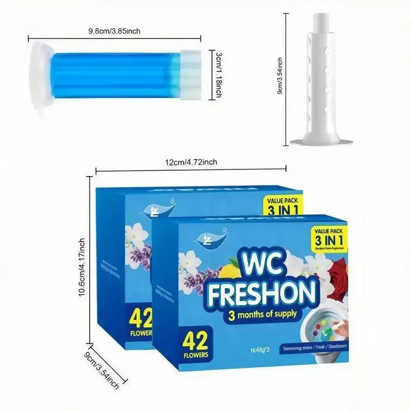 🔥Last Day 70% OFF 🔥3-Tubes Toilet Gel Stamp Box  Deodorizing Bathroom Freshener