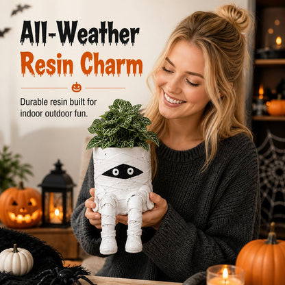 💀🎃Halloween Whimsical Hanging Leg Planter Hand-Painted Resin Succulent Pot💐(📦Buy 3 Free Shipping)