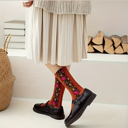 🌸 Vintage Floral Socks – 50% OFF Today Only! ✨
