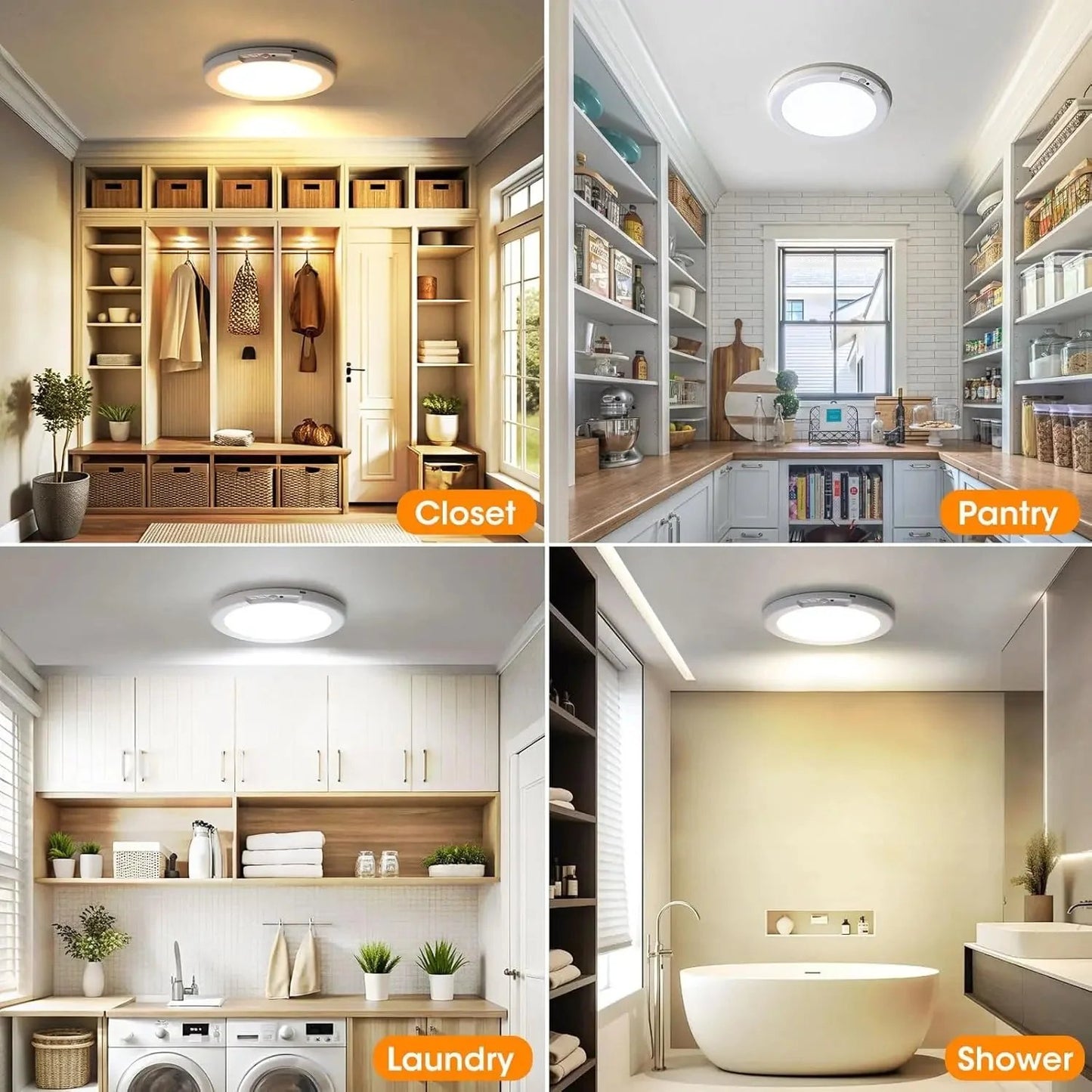 💡 Rechargeable Motion Sensor Ceiling Light with Remote – Limited Time 50% OFF